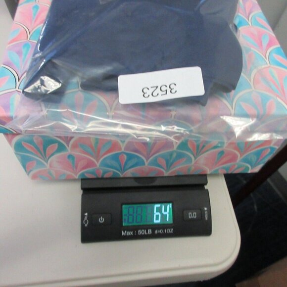 Club Monaco Silk Blouse Women M Navy Off Shoulder Cropped 3/4 Sleeve Preppy 64 - Picture 7 of 7